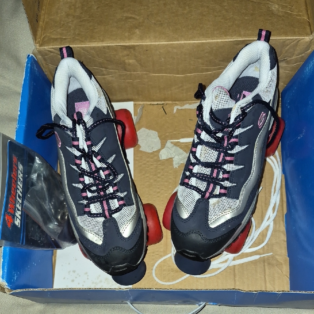 Skechers Black and Pink Women's Roller Skates